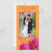 Gerbera Daisy Wedding Dank u Photocard Bedankkaart (Voorkant)