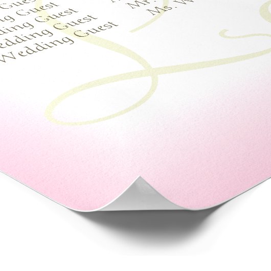 Gerbera Daisy Wedding Guest Seating Chart Poster (Hoek)