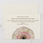 Gerbera Daisy Wedding Invitation Kaart (Voorkant / Achterkant)