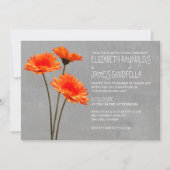 Gerbera Daisy Wedding Invitations Kaart (Voorkant)