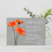 Gerbera Daisy Wedding Invitations Kaart (Staand voorkant)