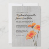  Gerbera Daisy Wedding Invitations Kaart (Voorkant)