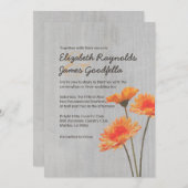  Gerbera Daisy Wedding Invitations Kaart (Voorkant / Achterkant)