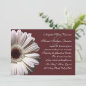 Gerbera Daisy Wedding Kaart (Staand voorkant)