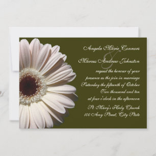 Gerbera Daisy Wedding Kaart