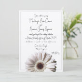 Gerbera Daisy Wedding Kaart (Staand voorkant)