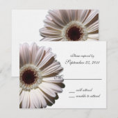 Gerbera Daisy Wedding / Reactie RSVP Kaartje (Voorkant / Achterkant)