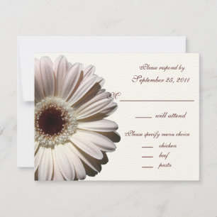 Gerbera Daisy Wedding/Response RSVP Kaartje