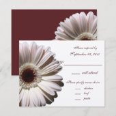 Gerbera Daisy Wedding/Response RSVP Kaartje (Voorkant / Achterkant)