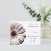Gerbera Daisy Wedding/Response RSVP Kaartje (Staand voorkant)