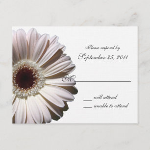 Gerbera Daisy Wedding/Response RSVP Kaartje