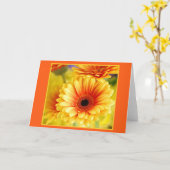Gerbera Daisy Wenskaart Kaart (Gele Bloem)
