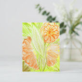 Gerbera en Aspidistra elatior, Briefkaart (Staand voorkant)