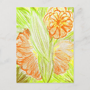 Gerbera en Aspidistra elatior, Briefkaart