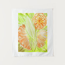 Gerbera en Aspidistra elatior Wandkleed