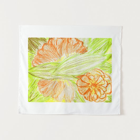 Gerbera en Aspidistra elatior Wandkleed (Voorkant (horizontaal))