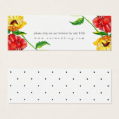 Gerbera Floral Wedding Website RSVP Mini Visitekaartjes (Voorkant /achterkant)