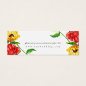 Gerbera Floral Wedding Website RSVP Mini Visitekaartjes (Voorkant)