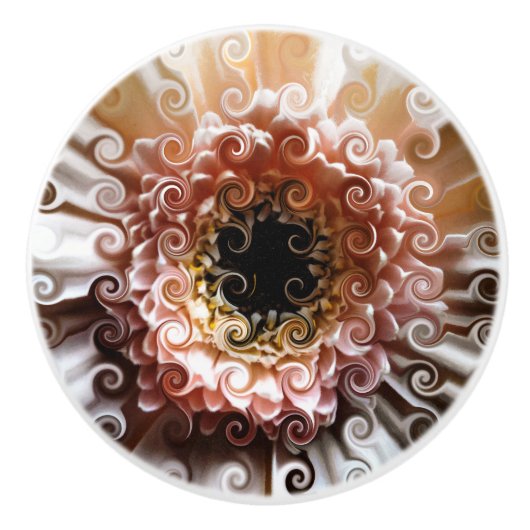 GERBERA FLOWER KERAMISCHE KNOP (Voorkant)