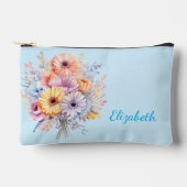 Gerbera flowers add name blue etui (Voorkant)