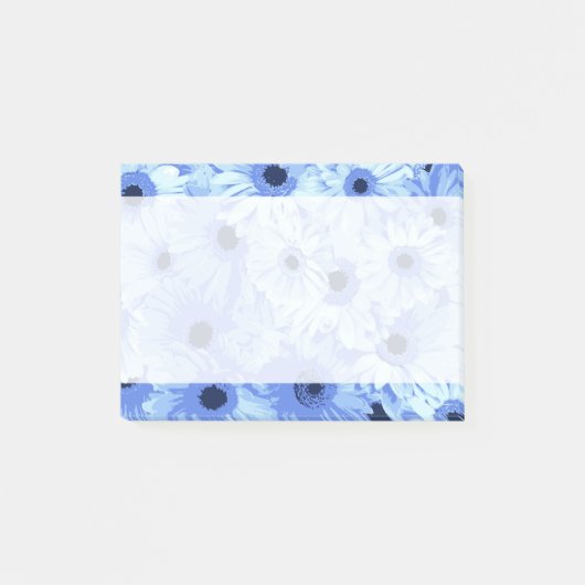 Gerbera Flowers, Blue Flowers, Flowers Pattern of Post-it® Notes (Voorkant)