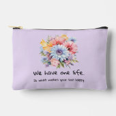 Gerbera flowers positive words purple etui (Voorkant)