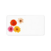 Gerbera Flowers print Flowers Floating Flower Dais Etiket (Voorkant)