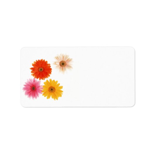 Gerbera Flowers print Flowers Floating Flower Dais Etiket (Voorkant)