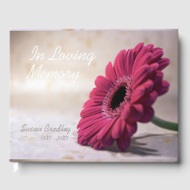 Gerbera Funeral Memorial Remembrance Guest book Gastenboek