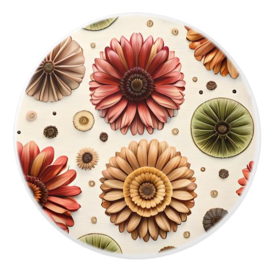 Gerbera Galore Keramische Knop (Voorkant)