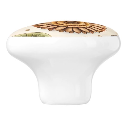 Gerbera Galore Keramische Knop (Zijkant)