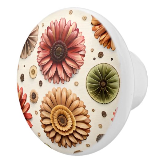 Gerbera Galore Keramische Knop (Rechts)