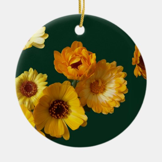 Gerbera groeten keramisch ornament (Voorkant)