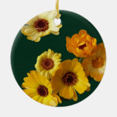 Gerbera groeten keramisch ornament (Achterkant)