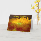 Gerbera Happy Birthday Kaart (Gele Bloem)