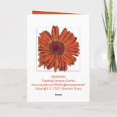 Gerbera Huwelijks Dankkaart Bedankkaart (Achterkant)