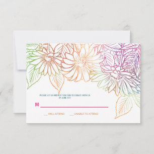 Gerbera Huwelijksreactiekaart Kaart