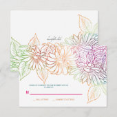 Gerbera Huwelijksreactiekaart Kaart (Voorkant / Achterkant)