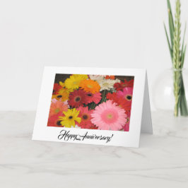 Gerbera jubileumkaart kaart