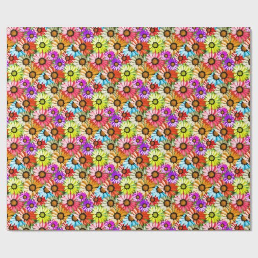 Gerbera kleurige bloem cadeaupapier (Vlak)
