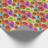 Gerbera kleurige bloem cadeaupapier (Hoek)