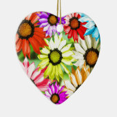 Gerbera kleurige bloem keramisch ornament (Rechts)