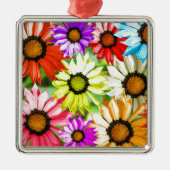 Gerbera kleurige bloem metalen ornament (Voorkant)