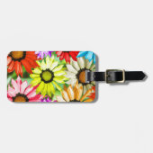 Gerbera kleurige bloemen bagagelabel (Voorkant horizontaal)