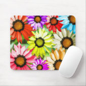 Gerbera kleurige bloemen muismat (Met muis)