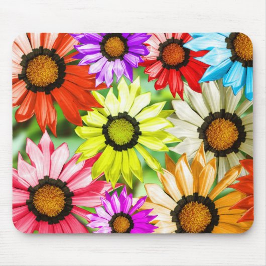 Gerbera kleurige bloemen muismat (Voorkant)