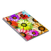 Gerbera kleurige bloemen notitieboek (Rechterzijde)