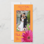 Gerbera Madelief Bruiloft Dank Je Kaartje Bedankkaart (Voorkant)