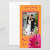 Gerbera Madelief Bruiloft Dank Je Kaartje Bedankkaart (Voorkant / Achterkant)