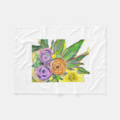 Gerbera Madelief Fleece Deken (Voorkant (Horizontaal))